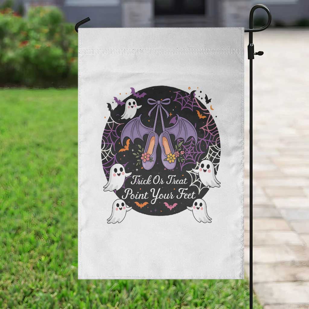 Trick Or Treat Point Your Feet Garden Flag Funny Halloween Ballet Gift TS12 Print Your Wear