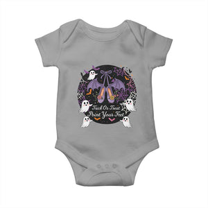 Trick Or Treat Point Your Feet Baby Onesie Funny Halloween Ballet Gift TS12 Sport Gray Print Your Wear