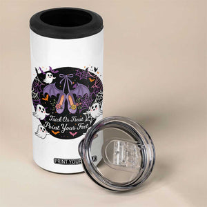 Trick Or Treat Point Your Feet 4 in 1 Can Cooler Tumbler Funny Halloween Ballet Gift TS12 Print Your Wear
