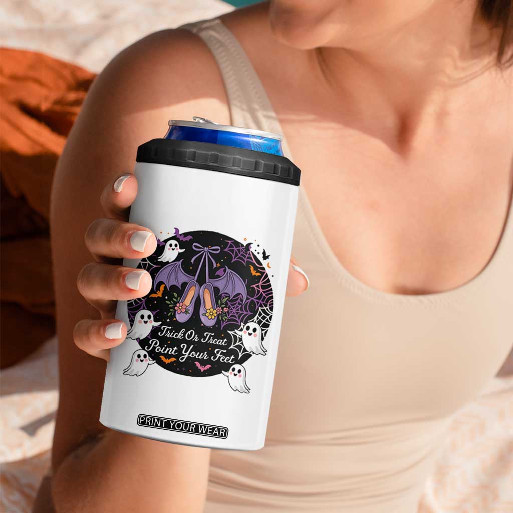 Trick Or Treat Point Your Feet 4 in 1 Can Cooler Tumbler Funny Halloween Ballet Gift TS12 Print Your Wear