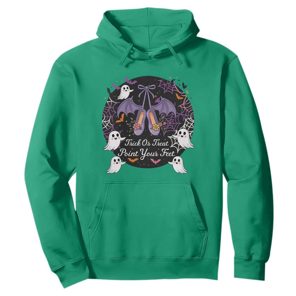 Trick Or Treat Point Your Feet Hoodie Funny Halloween Ballet Gift TS12 Irish Green Print Your Wear