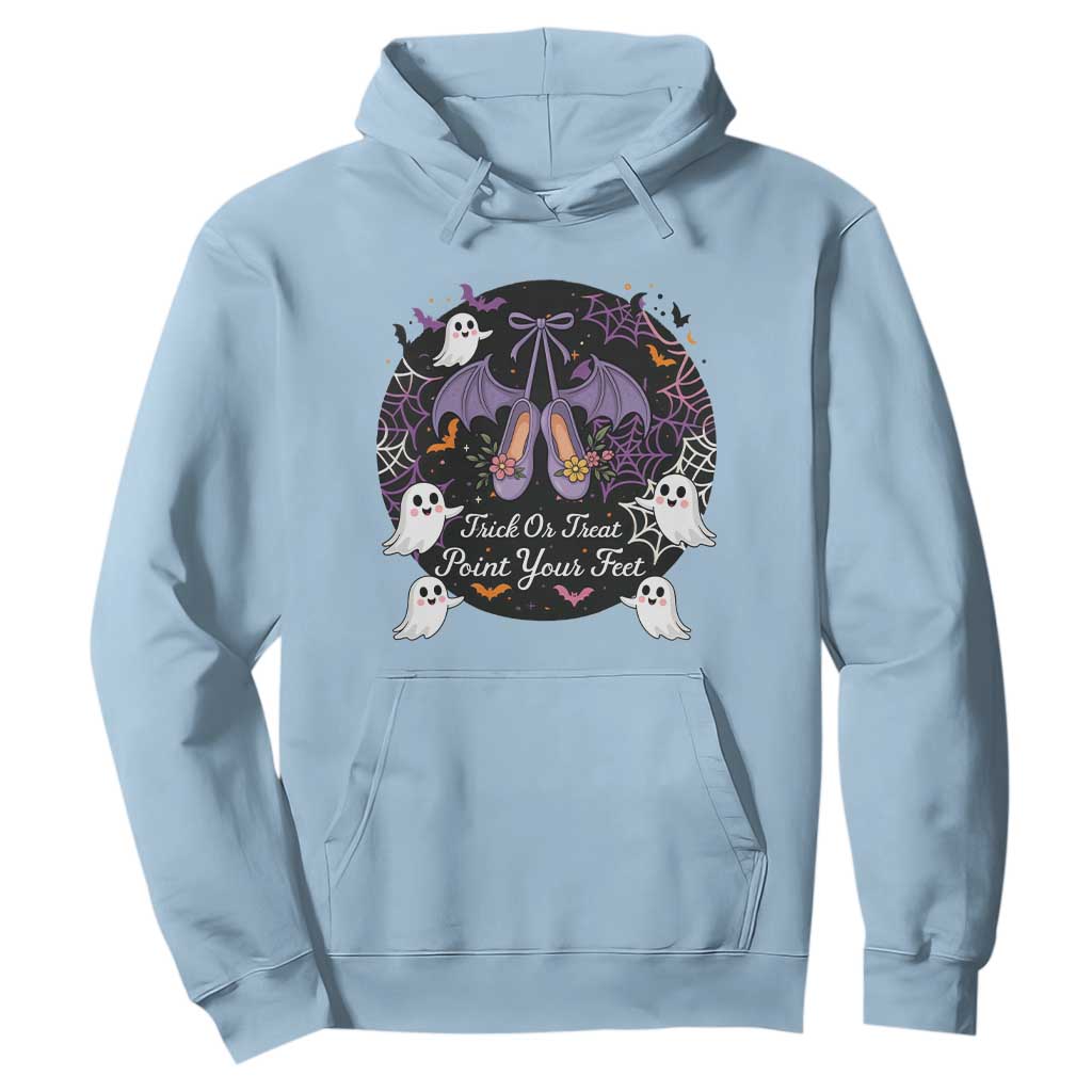 Trick Or Treat Point Your Feet Hoodie Funny Halloween Ballet Gift TS12 Light Blue Print Your Wear