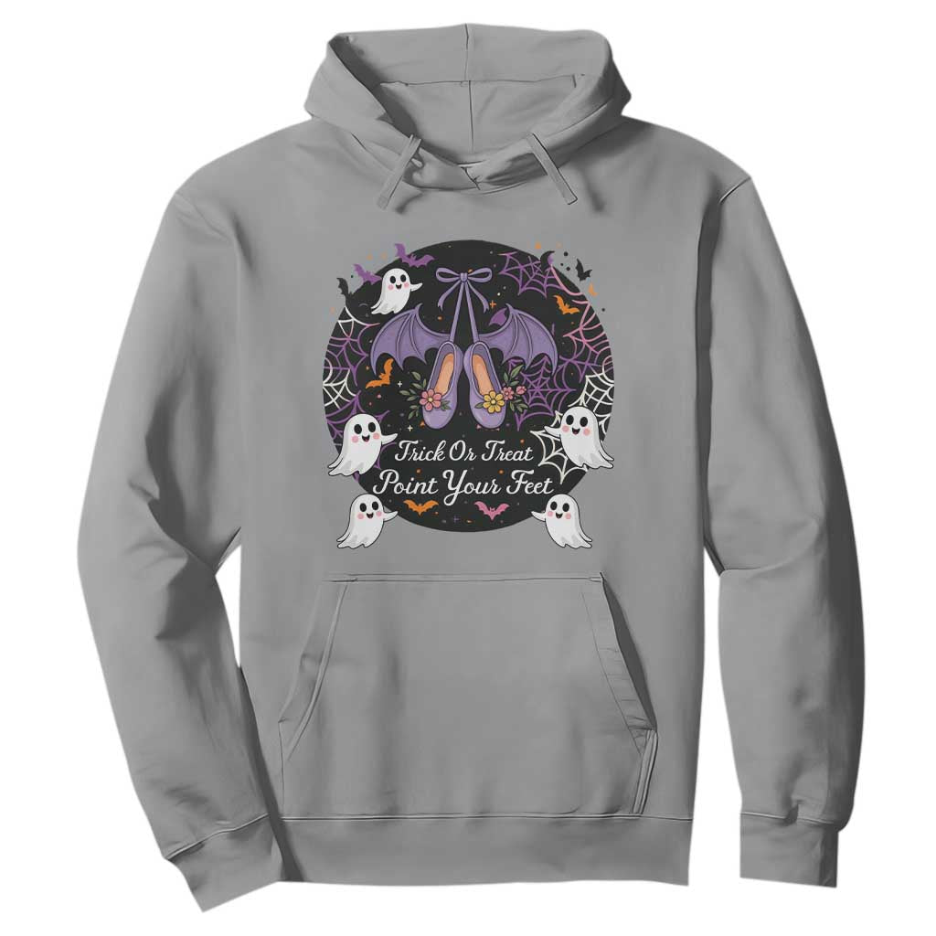 Trick Or Treat Point Your Feet Hoodie Funny Halloween Ballet Gift TS12 Sport Gray Print Your Wear