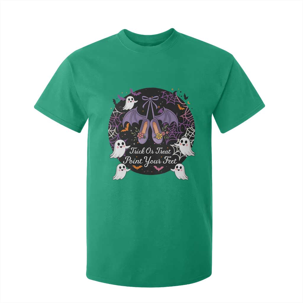Trick Or Treat Point Your Feet T Shirt For Kid Funny Halloween Ballet Gift TS12 Irish Green Print Your Wear