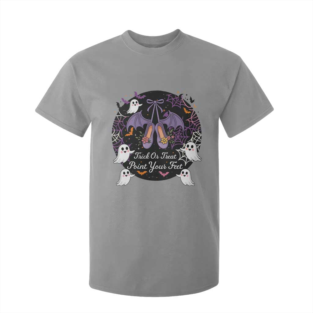 Trick Or Treat Point Your Feet T Shirt For Kid Funny Halloween Ballet Gift TS12 Sport Gray Print Your Wear