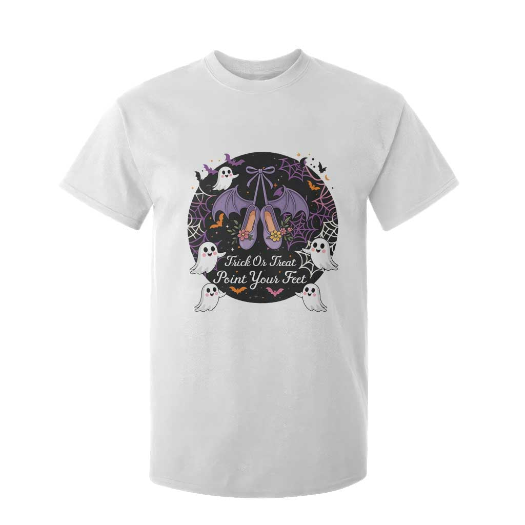 Trick Or Treat Point Your Feet T Shirt For Kid Funny Halloween Ballet Gift TS12 White Print Your Wear