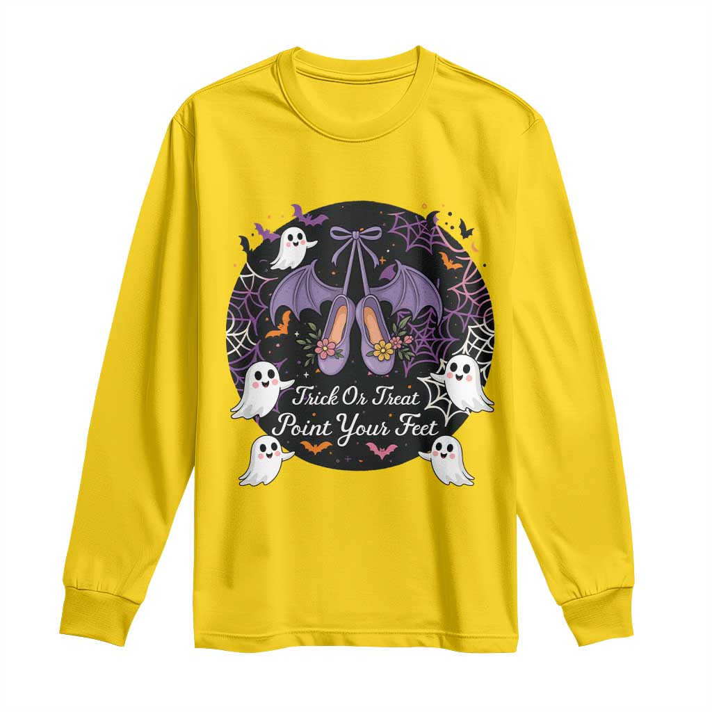 Trick Or Treat Point Your Feet Long Sleeve Shirt Funny Halloween Ballet Gift TS12 Daisy Print Your Wear