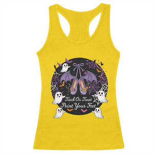 Trick Or Treat Point Your Feet Racerback Tank Top Funny Halloween Ballet Gift TS12 Daisy Print Your Wear