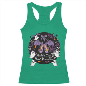 Trick Or Treat Point Your Feet Racerback Tank Top Funny Halloween Ballet Gift TS12 Irish Green Print Your Wear