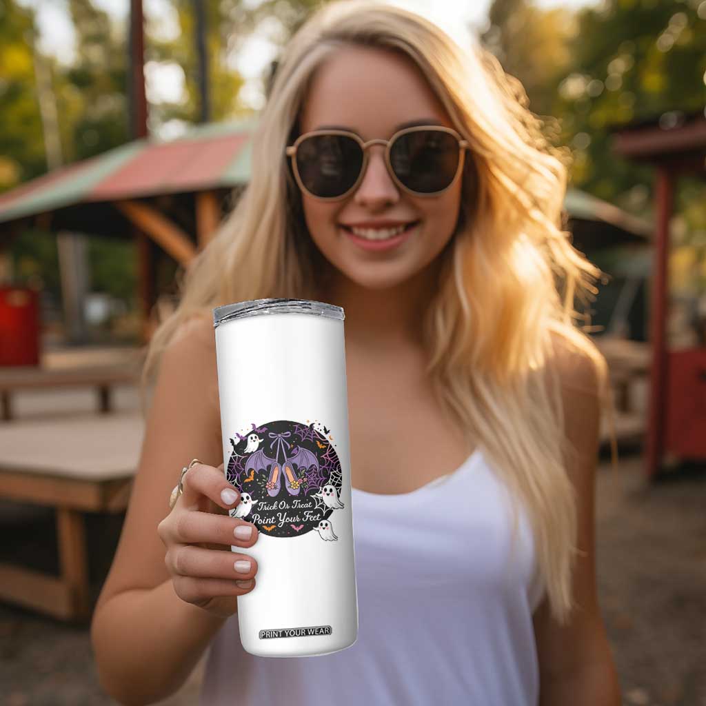 Trick Or Treat Point Your Feet Skinny Tumbler Funny Halloween Ballet Gift TS12 Print Your Wear