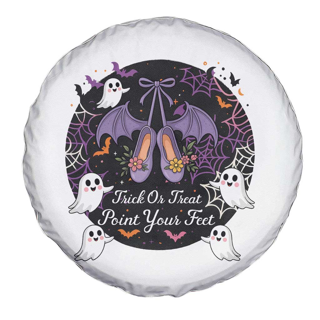 Trick Or Treat Point Your Feet Spare Tire Cover Funny Halloween Ballet Gift TS12 Print Your Wear