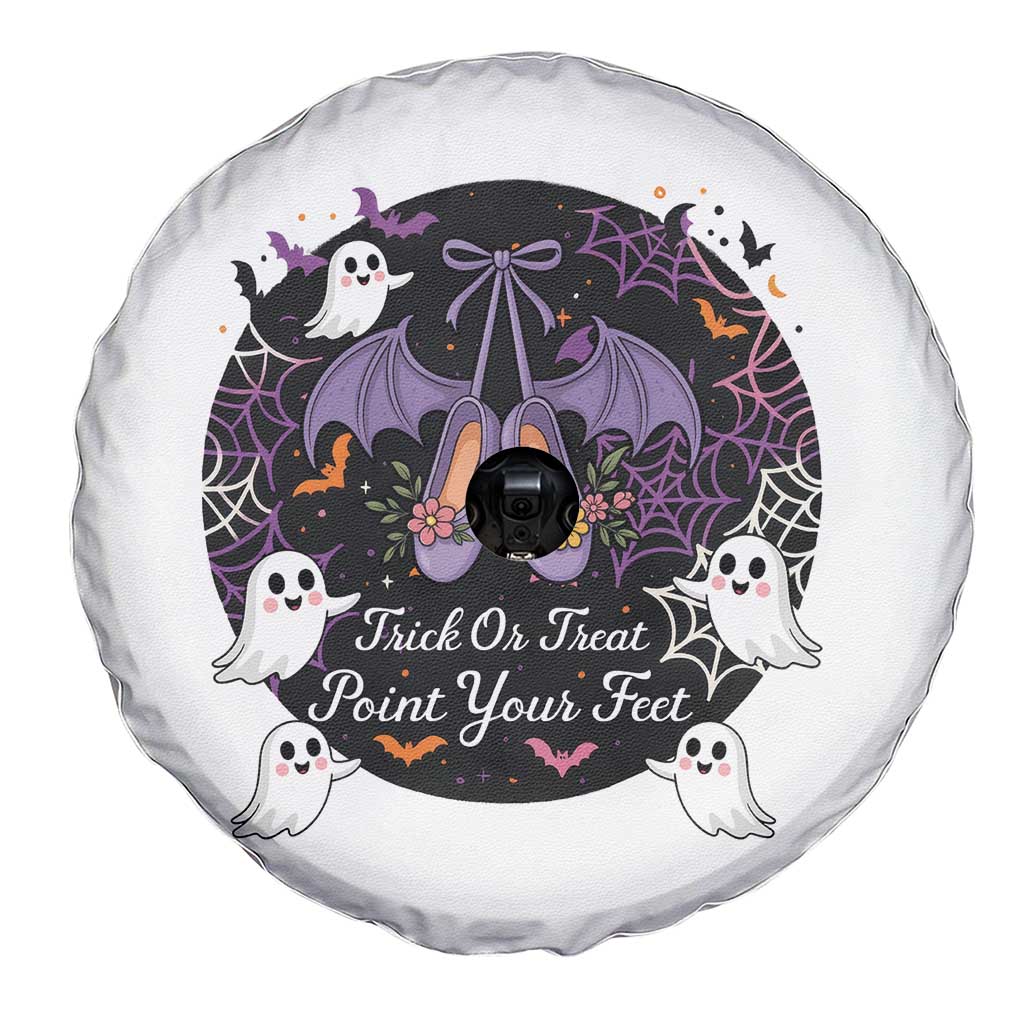 Trick Or Treat Point Your Feet Spare Tire Cover Funny Halloween Ballet Gift TS12 Print Your Wear
