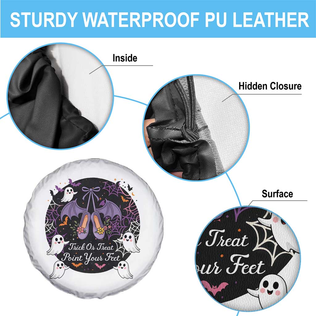 Trick Or Treat Point Your Feet Spare Tire Cover Funny Halloween Ballet Gift TS12 Print Your Wear