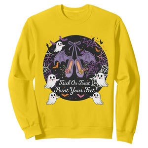 Trick Or Treat Point Your Feet Sweatshirt Funny Halloween Ballet Gift TS12 Daisy Print Your Wear