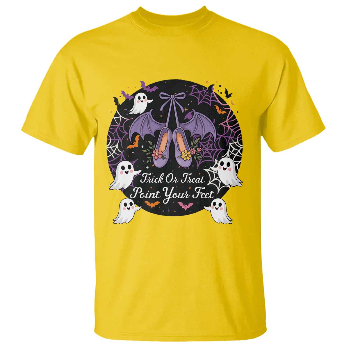 Trick Or Treat Point Your Feet T Shirt Funny Halloween Ballet Gift TS12 Daisy Print Your Wear