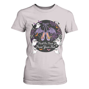Trick Or Treat Point Your Feet T Shirt For Women Funny Halloween Ballet Gift TS12 Ice Gray Print Your Wear
