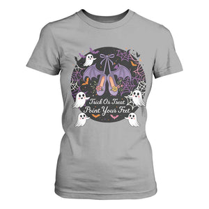 Trick Or Treat Point Your Feet T Shirt For Women Funny Halloween Ballet Gift TS12 Sport Gray Print Your Wear