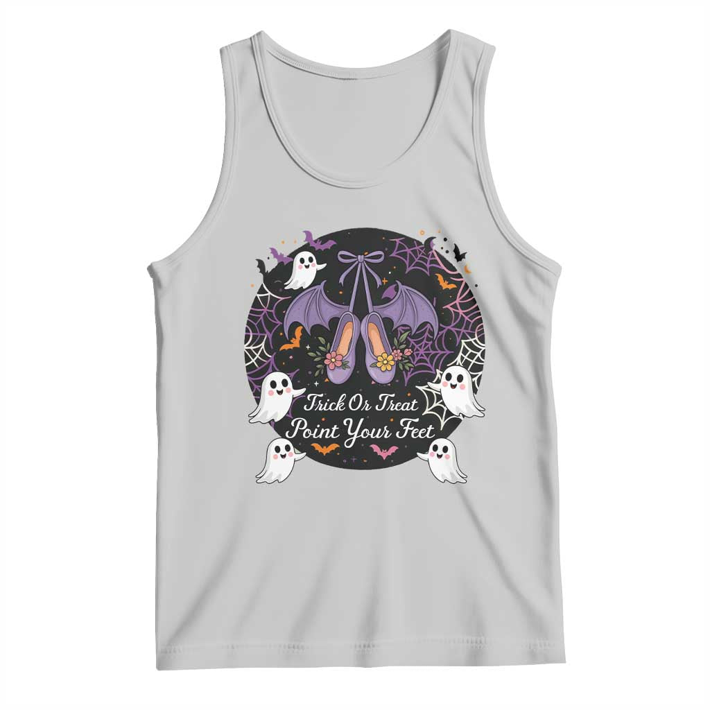 Trick Or Treat Point Your Feet Tank Top Funny Halloween Ballet Gift TS12 Ash Print Your Wear