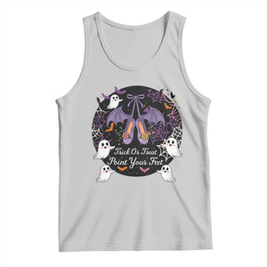 Trick Or Treat Point Your Feet Tank Top Funny Halloween Ballet Gift TS12 Ash Print Your Wear