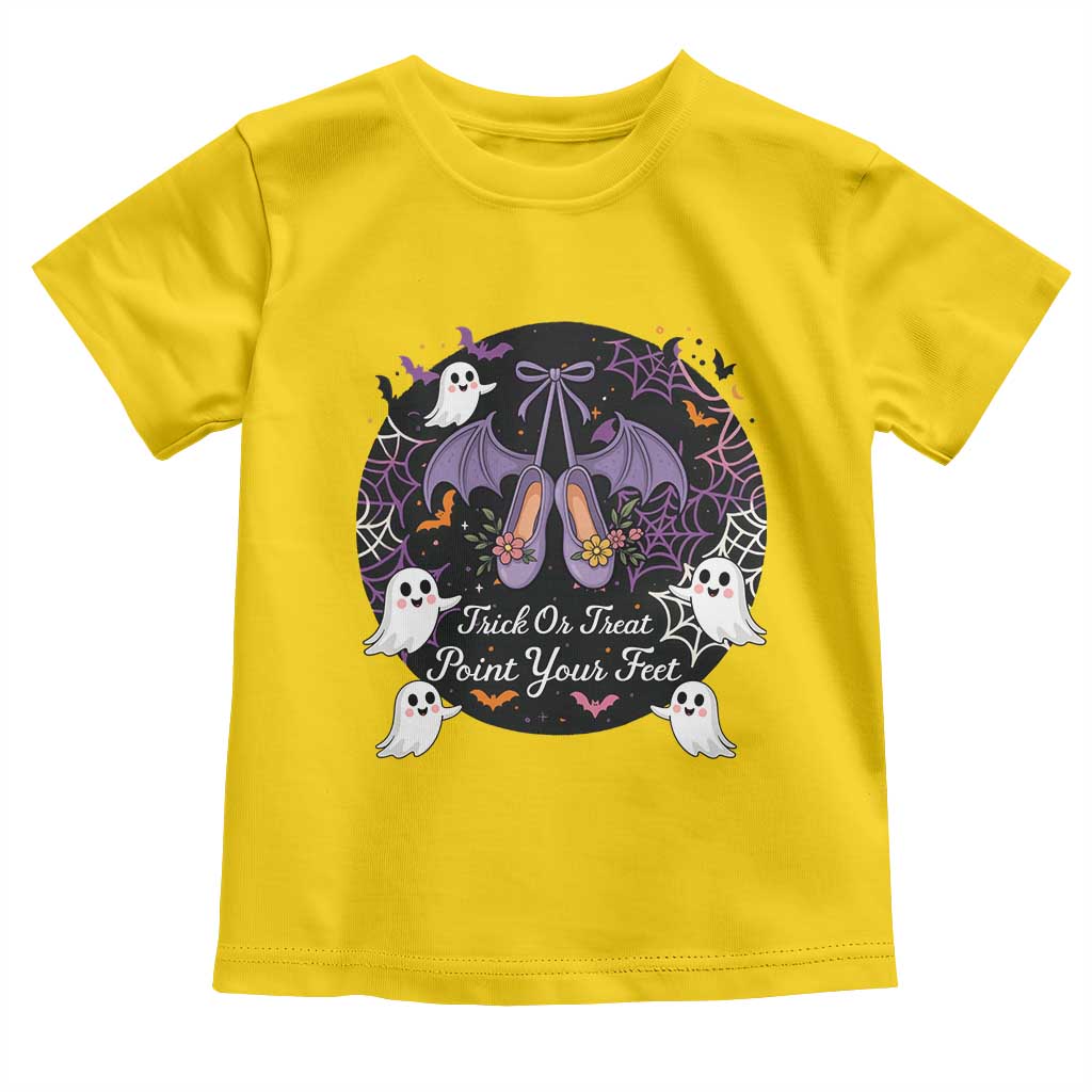 Trick Or Treat Point Your Feet Toddler T Shirt Funny Halloween Ballet Gift TS12 Daisy Print Your Wear