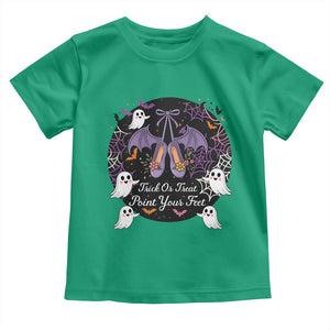 Trick Or Treat Point Your Feet Toddler T Shirt Funny Halloween Ballet Gift TS12 Irish Green Print Your Wear