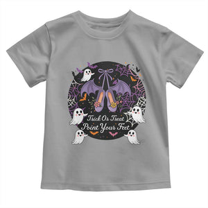 Trick Or Treat Point Your Feet Toddler T Shirt Funny Halloween Ballet Gift TS12 Sport Gray Print Your Wear