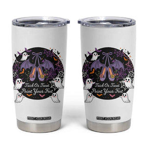 Trick Or Treat Point Your Feet Tumbler Cup Funny Halloween Ballet Gift TS12 White Print Your Wear