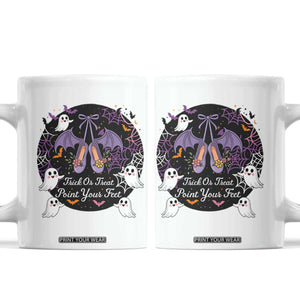Trick Or Treat Point Your Feet Coffee Mug Funny Halloween Ballet Gift TS12 White Print Your Wear