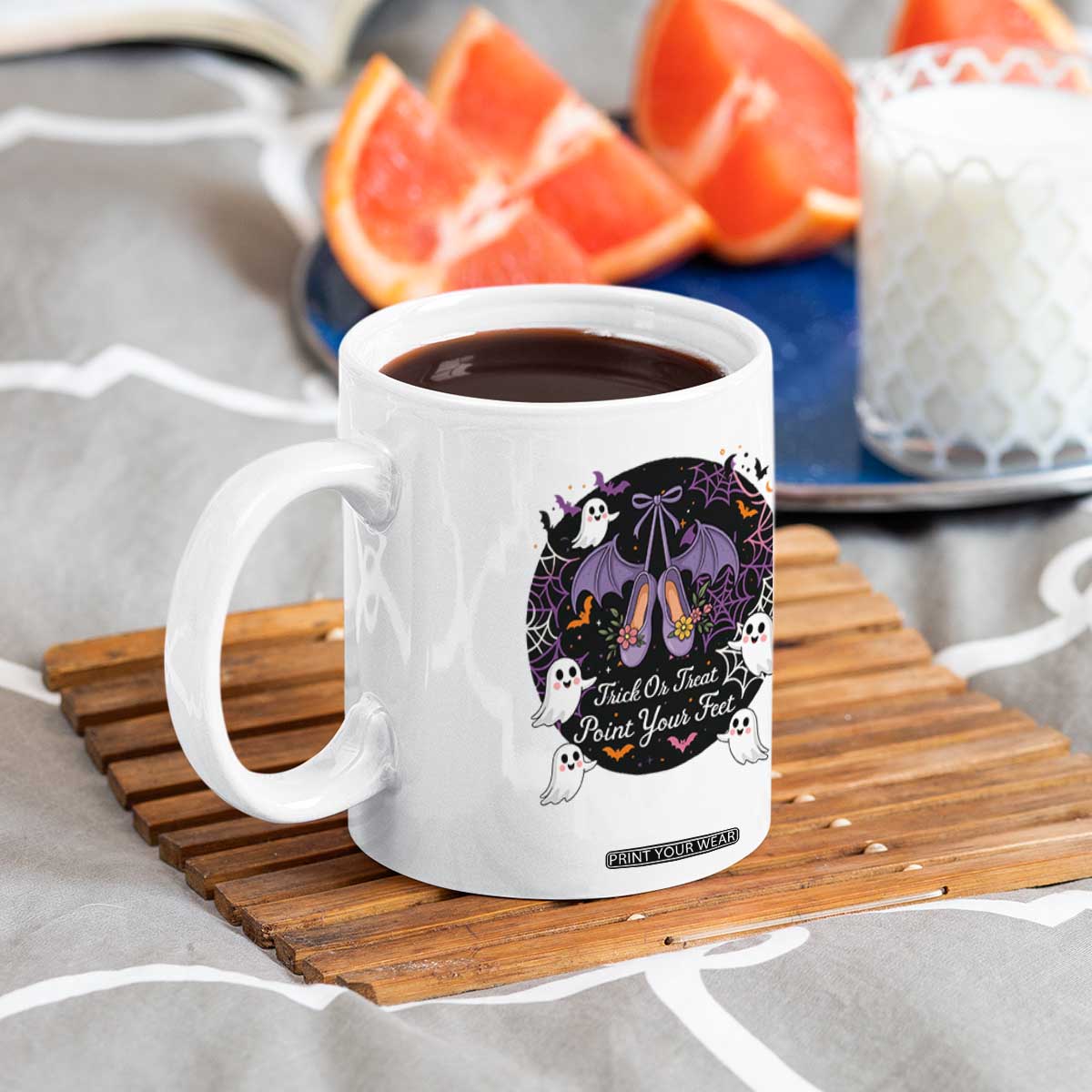 Trick Or Treat Point Your Feet Coffee Mug Funny Halloween Ballet Gift TS12 Print Your Wear