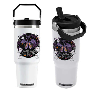 Trick Or Treat Point Your Feet Flip Straw Tumbler Funny Halloween Ballet Gift TS12 One Size: 30 oz White Print Your Wear