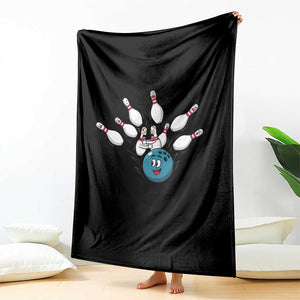Funny Sport Bowler Gift Throw Blanket Bowling Ball Chasing Pins TS12 Print Your Wear