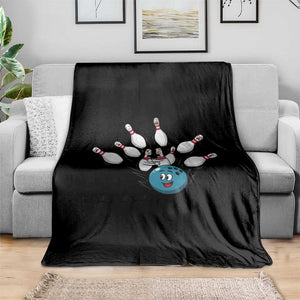 Funny Sport Bowler Gift Throw Blanket Bowling Ball Chasing Pins TS12 Print Your Wear