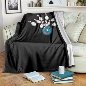Funny Sport Bowler Gift Throw Blanket Bowling Ball Chasing Pins TS12 Print Your Wear