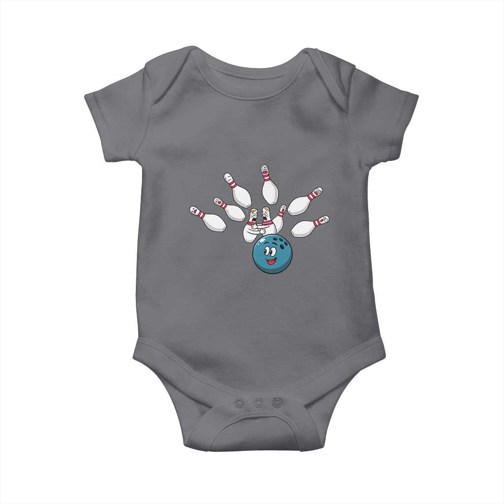 Funny Sport Bowler Gift Baby Onesie Bowling Ball Chasing Pins TS12 Charcoal Print Your Wear