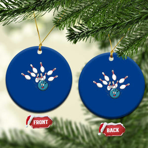 Funny Sport Bowler Gift Ceramic Ornament Bowling Ball Chasing Pins TS12 1pc Blue Print Your Wear