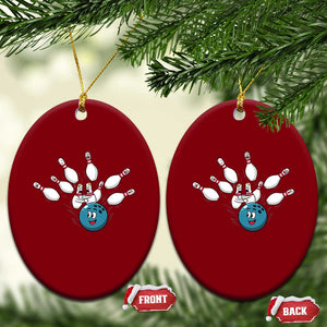 Funny Sport Bowler Gift Ceramic Ornament Bowling Ball Chasing Pins TS12 Print Your Wear