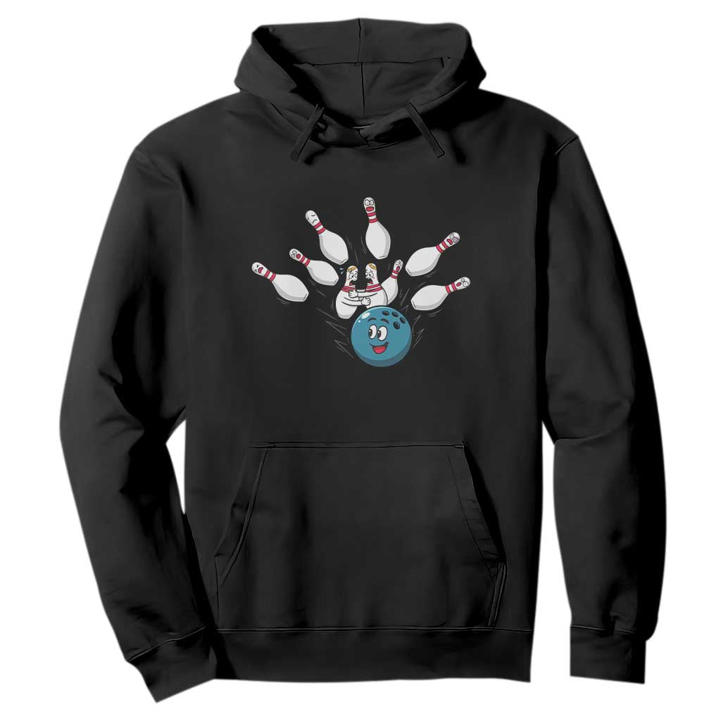 Funny Sport Bowler Gift Hoodie Bowling Ball Chasing Pins TS12 Black Print Your Wear