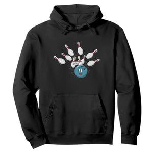 Funny Sport Bowler Gift Hoodie Bowling Ball Chasing Pins TS12 Black Print Your Wear