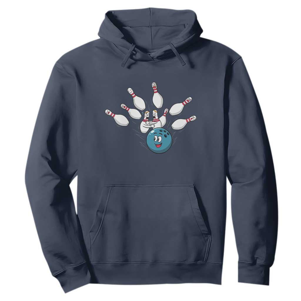 Funny Sport Bowler Gift Hoodie Bowling Ball Chasing Pins TS12 Navy Print Your Wear