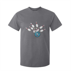 Funny Sport Bowler Gift T Shirt For Kid Bowling Ball Chasing Pins TS12 Charcoal Print Your Wear