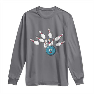Funny Sport Bowler Gift Long Sleeve Shirt Bowling Ball Chasing Pins TS12 Charcoal Print Your Wear