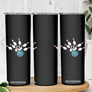 Funny Sport Bowler Gift Skinny Tumbler Bowling Ball Chasing Pins TS12 Print Your Wear
