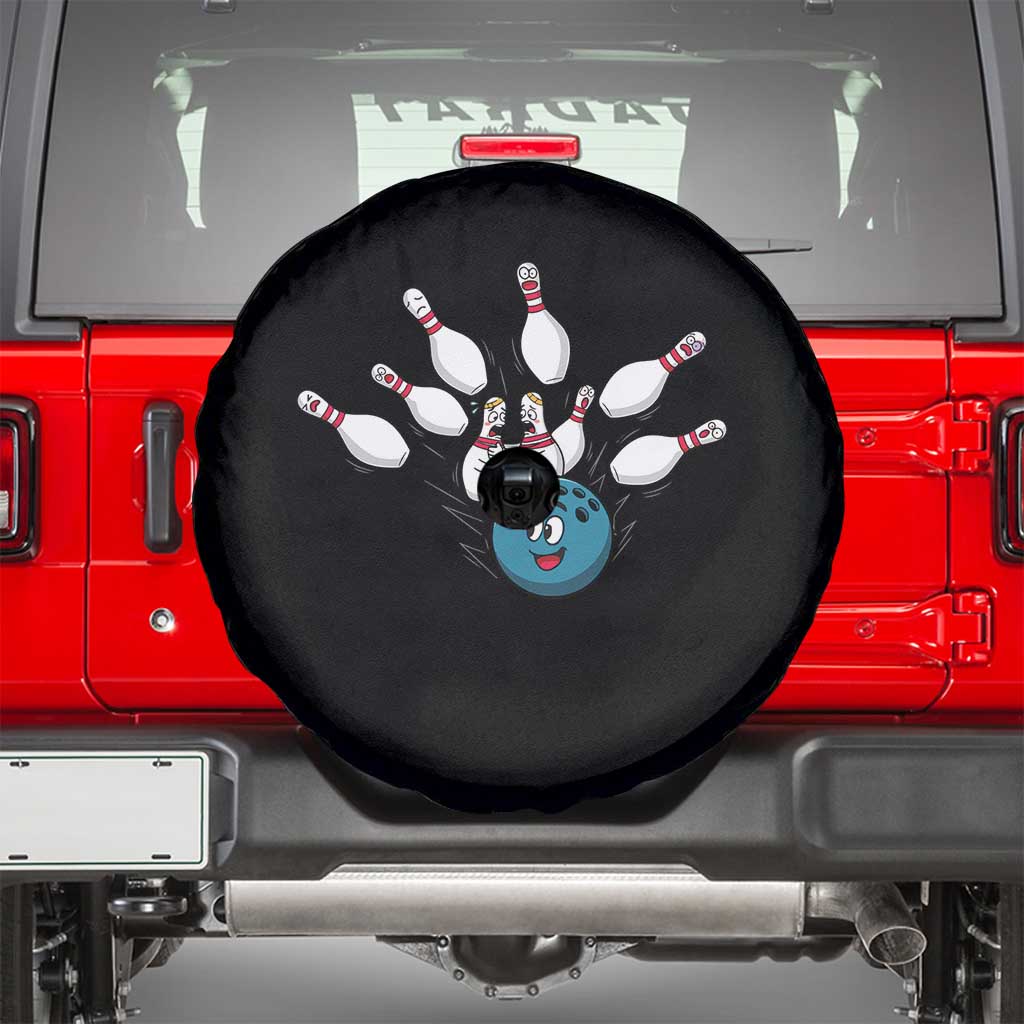 Funny Sport Bowler Gift Spare Tire Cover Bowling Ball Chasing Pins TS12 Black Print Your Wear
