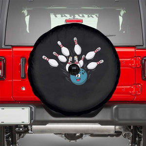 Funny Sport Bowler Gift Spare Tire Cover Bowling Ball Chasing Pins TS12 Black Print Your Wear