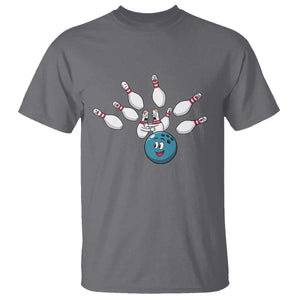 Funny Sport Bowler Gift T Shirt Bowling Ball Chasing Pins TS12 Charcoal Print Your Wear