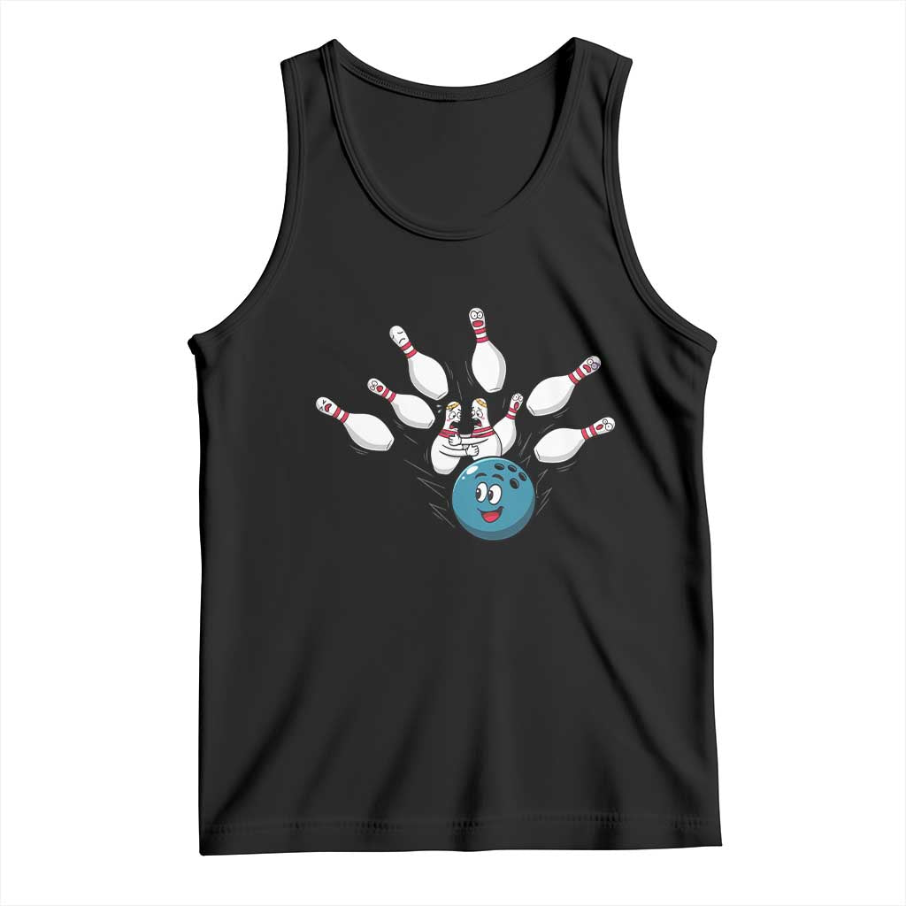 Funny Sport Bowler Gift Tank Top Bowling Ball Chasing Pins TS12 Black Print Your Wear