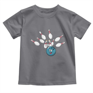 Funny Sport Bowler Gift Toddler T Shirt Bowling Ball Chasing Pins TS12 Charcoal Print Your Wear