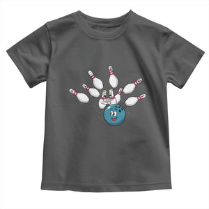 Funny Sport Bowler Gift Toddler T Shirt Bowling Ball Chasing Pins TS12 Dark Heather Print Your Wear