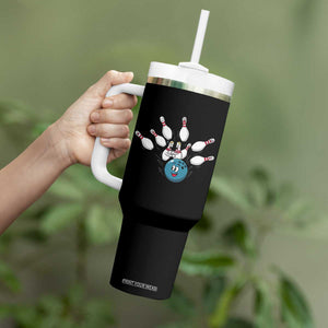 Funny Sport Bowler Gift Tumbler With Handle Bowling Ball Chasing Pins TS12 Print Your Wear