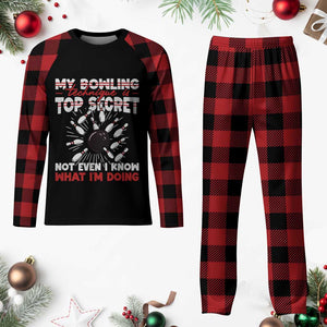 My Bowling Technique Is Top Secret Plaid Pajama Set Funny Bowler Gift TS12 Buffalo Plaid Print Your Wear